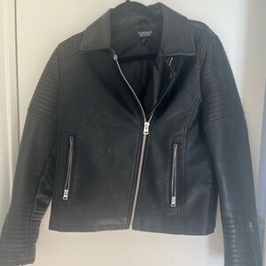 Topshop Black Leather Jacket